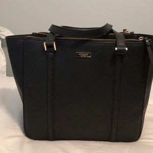 Kate Spade Black Leather Tote Bag